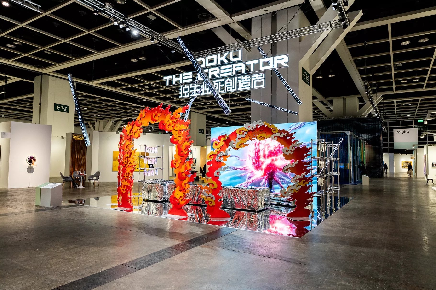 LuYang, installation view of *Doku the Creator* (2025), featured in DE SARTHE’s Encounters presentation at Art Basel Hong Kong 2025. Courtesy of DE SARTHE.
