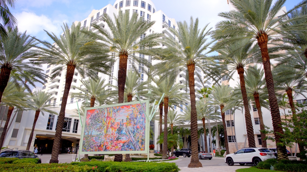 Miami Beach FL USA December 2 2022 Art exhibit at Loews Hotel Miami Beach Art Basel